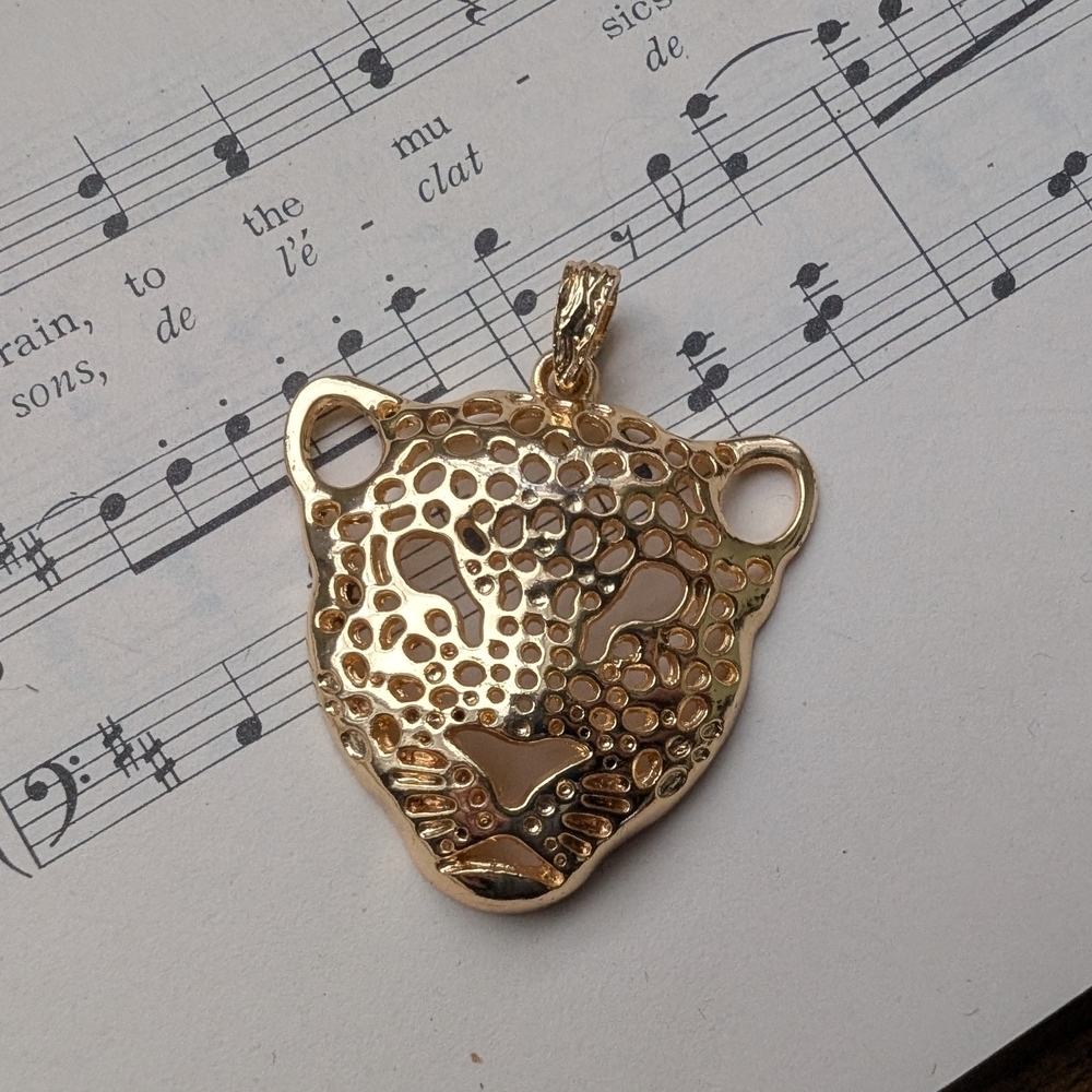 Vintage Goldtone Panther Pendant